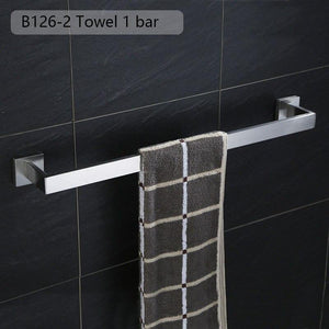 Planet Gates Stainless Steel Bathroom Hardware Set Mirror Chrome Polished Towel Rack Toilet Paper Holder Towel Bar Hook Bathroom Accessories