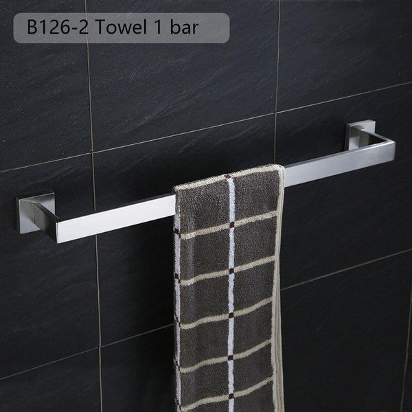 Planet Gates Stainless Steel Bathroom Hardware Set Mirror Chrome Polished Towel Rack Toilet Paper Holder Towel Bar Hook Bathroom Accessories