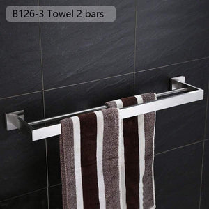 Planet Gates Stainless Steel Bathroom Hardware Set Mirror Chrome Polished Towel Rack Toilet Paper Holder Towel Bar Hook Bathroom Accessories