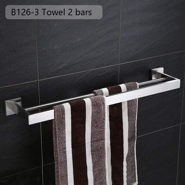 Planet Gates Stainless Steel Bathroom Hardware Set Mirror Chrome Polished Towel Rack Toilet Paper Holder Towel Bar Hook Bathroom Accessories