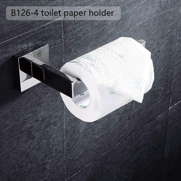 Planet Gates Stainless Steel Bathroom Hardware Set Mirror Chrome Polished Towel Rack Toilet Paper Holder Towel Bar Hook Bathroom Accessories