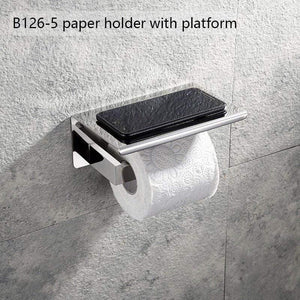 Planet Gates Stainless Steel Bathroom Hardware Set Mirror Chrome Polished Towel Rack Toilet Paper Holder Towel Bar Hook Bathroom Accessories