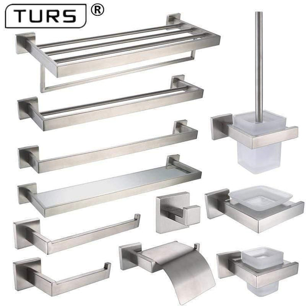 Planet Gates Stainless Steel Bathroom Hardware Set Paper Holder Toothbrush Holder Towel Bar Bathroom Accessories