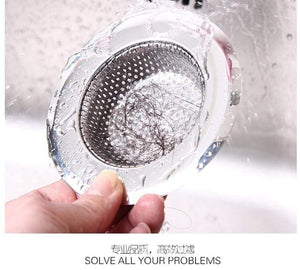 Stainless steel bathroom washbasin hair filter kitchen sink floor drain anti-blocking tools home accessories