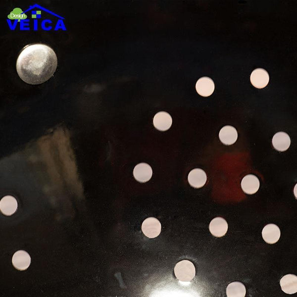 Stainless Steel Black Fruit Colander Bowl Strainer With Handles Free Shipping