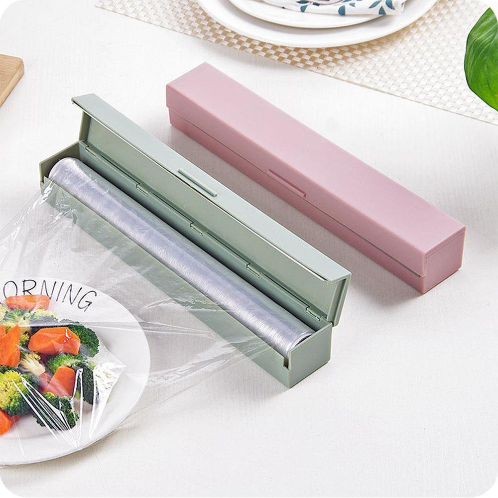 Stainless Steel Blade Cling Film Wrap Dispenser Cutter for Kitchen Food Wrap