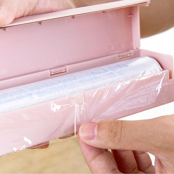 Stainless Steel Blade Cling Film Wrap Dispenser Cutter for Kitchen Food Wrap