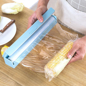 Stainless Steel Blade Cling Film Wrap Dispenser Cutter for Kitchen Food Wrap