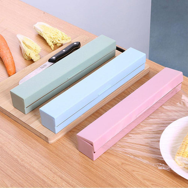 Stainless Steel Blade Cling Film Wrap Dispenser Cutter for Kitchen Food Wrap