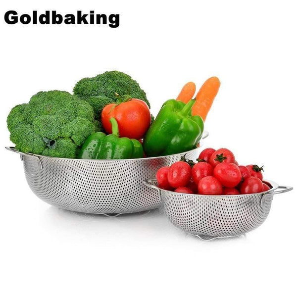 Stainless Steel Colander Kitchen Strainer With Handles