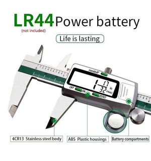 Planet Gates Stainless Steel Digital Caliper 150mm Fraction/mm/inch LCD Display Vernier Caliper High Precision Measuring Instrument Tool
