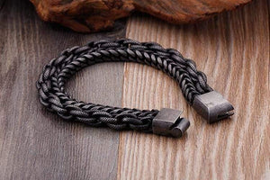 Planet Gates Stainless Steel Double Layer Link Chain Bracelets Men's Hip Hop Biker Hand Chain Bracelet Drop Shipping Jewelry