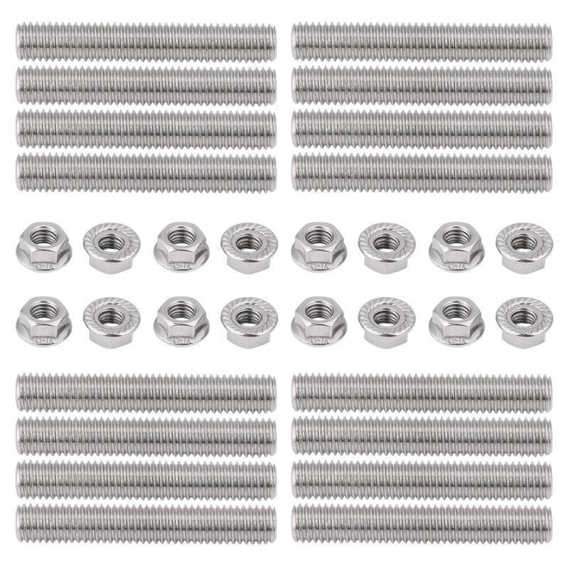 Planet Gates Stainless Steel Exhaust Manifold Stud Flange Nuts Kit for 2 Manifolds  Ford 4.6 5.4L V8 Car Auto Replacement Parts
