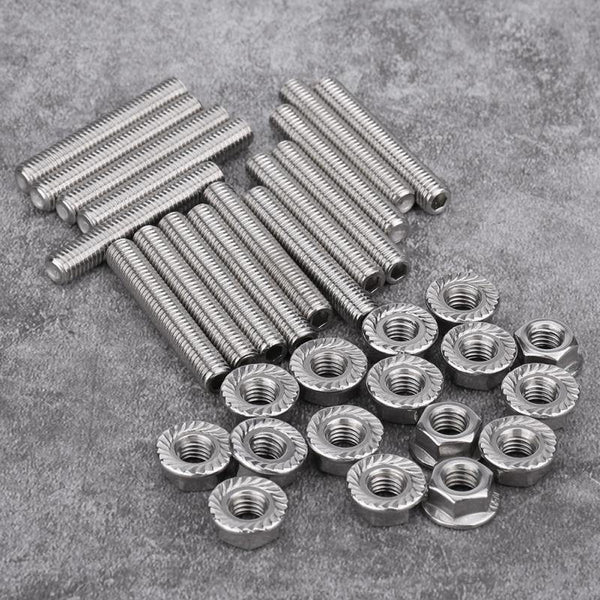 Planet Gates Stainless Steel Exhaust Manifold Stud Flange Nuts Kit for 2 Manifolds  Ford 4.6 5.4L V8 Car Auto Replacement Parts