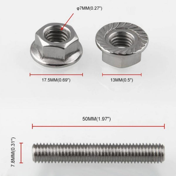 Planet Gates Stainless Steel Exhaust Manifold Stud Flange Nuts Kit for 2 Manifolds  Ford 4.6 5.4L V8 Car Auto Replacement Parts