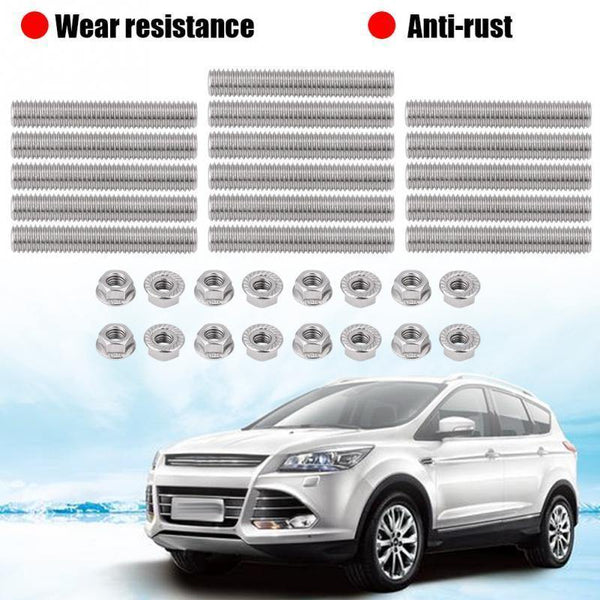 Planet Gates Stainless Steel Exhaust Manifold Stud Flange Nuts Kit for 2 Manifolds  Ford 4.6 5.4L V8 Car Auto Replacement Parts