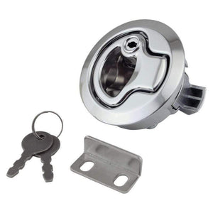 Planet Gates Stainless Steel Flush Mount Hatch Flush Pull Latch Marine Lock with Key Lift Slam Latch Hardware for RV Yacht Boat Deck Hatch