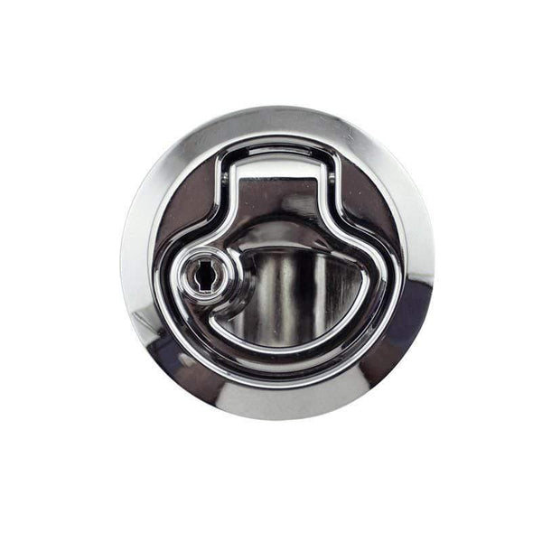 Planet Gates Stainless Steel Flush Mount Hatch Flush Pull Latch Marine Lock with Key Lift Slam Latch Hardware for RV Yacht Boat Deck Hatch