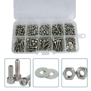 Stainless Steel Hexagon Socket Screws Set Button Head Cap Screws Bicycle Hex Assortment Screw Kit Bolts and Nuts Allen bolts Set