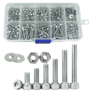 Stainless Steel Hexagon Socket Screws Set Button Head Cap Screws Bicycle Hex Assortment Screw Kit Bolts and Nuts Allen bolts Set