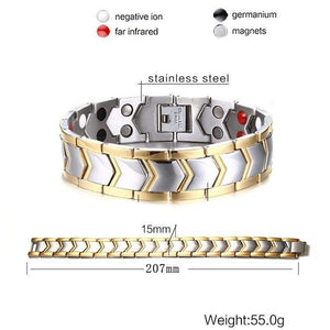 Planet Gates Stainless Steel Magnetotherapy Bracelet Men Jewelry New Fashion Bio Energy Magnet Bracelets & Bangles