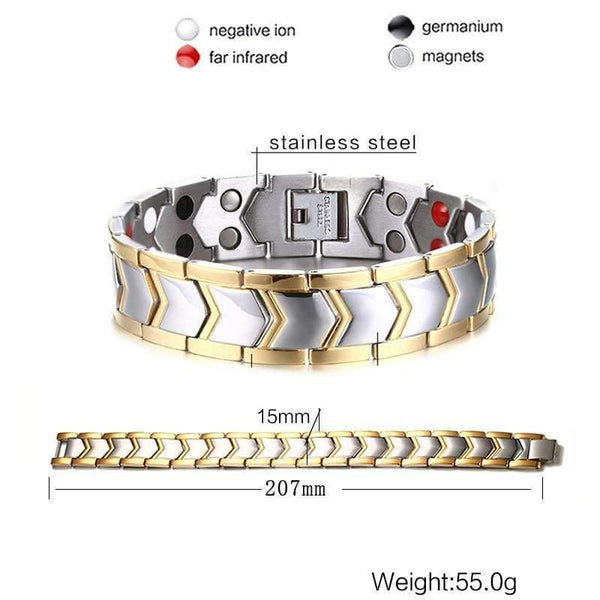 Planet Gates Stainless Steel Magnetotherapy Bracelet Men Jewelry New Fashion Bio Energy Magnet Bracelets & Bangles