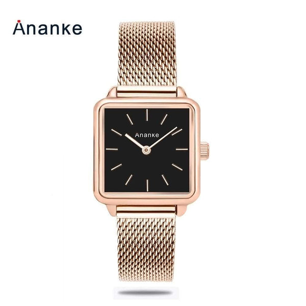 Planet Gates Stainless Steel Mesh Watch Lady Simple Waterproof Wristwatch Japanese Quartz Movement Montres Femme