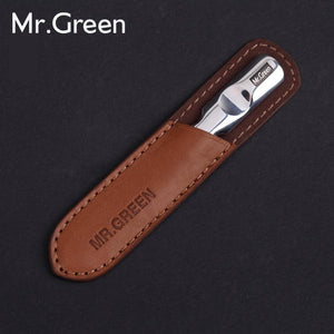 Planet Gates Stainless steel metal nail file buffer professional shaper  manicure tools polishing strip  sanding with leather case