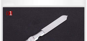 Planet Gates Stainless steel metal nail file buffer professional shaper  manicure tools polishing strip  sanding with leather case