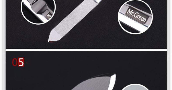 Planet Gates Stainless steel metal nail file buffer professional shaper  manicure tools polishing strip  sanding with leather case