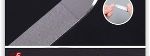 Planet Gates Stainless steel metal nail file buffer professional shaper  manicure tools polishing strip  sanding with leather case