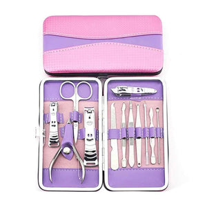 Planet Gates Stainless Steel Nail Art Tool Set 12pcs/Set Complete Manicure Set Pedicure Nail Clippers Scissors Grooming Kit