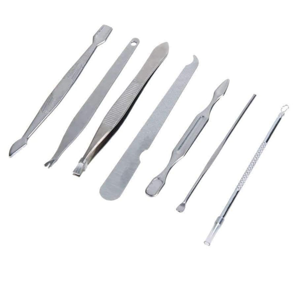 Planet Gates Stainless Steel Nail Art Tool Set 12pcs/Set Complete Manicure Set Pedicure Nail Clippers Scissors Grooming Kit