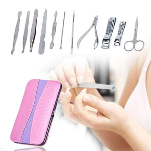 Planet Gates Stainless Steel Nail Art Tool Set 12pcs/Set Complete Manicure Set Pedicure Nail Clippers Scissors Grooming Kit