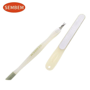Planet Gates Stainless Steel Nail File Manicure Set Cuticle Pusher Nail Art Fork Manicure Tool For Trim Dead Skin Fork Pusher Trimmer