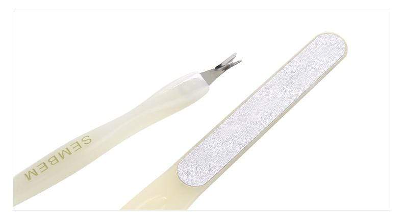 Planet Gates Stainless Steel Nail File Manicure Set Cuticle Pusher Nail Art Fork Manicure Tool For Trim Dead Skin Fork Pusher Trimmer