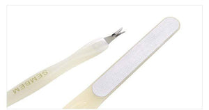 Planet Gates Stainless Steel Nail File Manicure Set Cuticle Pusher Nail Art Fork Manicure Tool For Trim Dead Skin Fork Pusher Trimmer