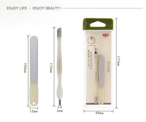 Planet Gates Stainless Steel Nail File Manicure Set Cuticle Pusher Nail Art Fork Manicure Tool For Trim Dead Skin Fork Pusher Trimmer