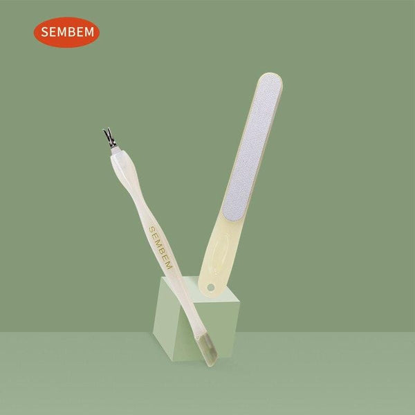 Planet Gates Stainless Steel Nail File Manicure Set Cuticle Pusher Nail Art Fork Manicure Tool For Trim Dead Skin Fork Pusher Trimmer