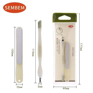 Planet Gates Stainless Steel Nail File Manicure Set Cuticle Pusher Nail Art Fork Manicure Tool For Trim Dead Skin Fork Pusher Trimmer