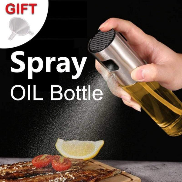 Stainless Steel Olive Oil Spray Bottle Oil Vinegar Spray Bottles Water Pump Gravy Boats Grill BBQ Sprayer BBQ Kitchen Tools