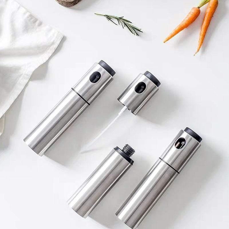 Stainless Steel Olive Oil Spray Bottle Oil Vinegar Spray Bottles Water Pump Gravy Boats Grill BBQ Sprayer BBQ Kitchen Tools