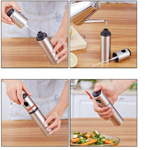 Stainless Steel Olive Pump Spray Bottle Oil Sprayer Oiler Pot BBQ Barbecue Cooking Tool Can Pot Cookware kitchen Tool