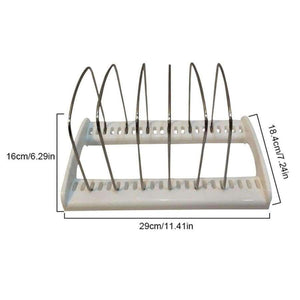 Planet Gates Stainless Steel Pot Lid Rack Shelf Holder Pan Cover Cutting Board Holder Organizer Adjustable Bakeware Rack for Kitchen Storage
