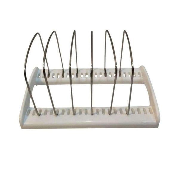Planet Gates Stainless Steel Pot Lid Rack Shelf Holder Pan Cover Cutting Board Holder Organizer Adjustable Bakeware Rack for Kitchen Storage