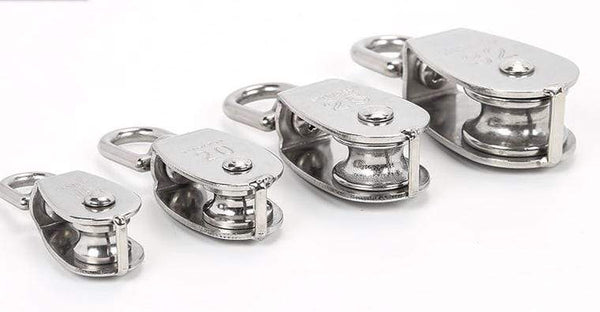 Planet Gates Stainless Steel Pulley M15/M20 M25 M32 M50 Single Wheel Swivel Lifting Rope Pulley Set  Lifting Wheel Tools Crank Pulley