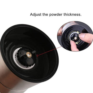 Stainless Steel Salt and Pepper Grinder Shakers Glass Body Spice Salt And Pepper Mill with Adjustable Ceramic Rotor