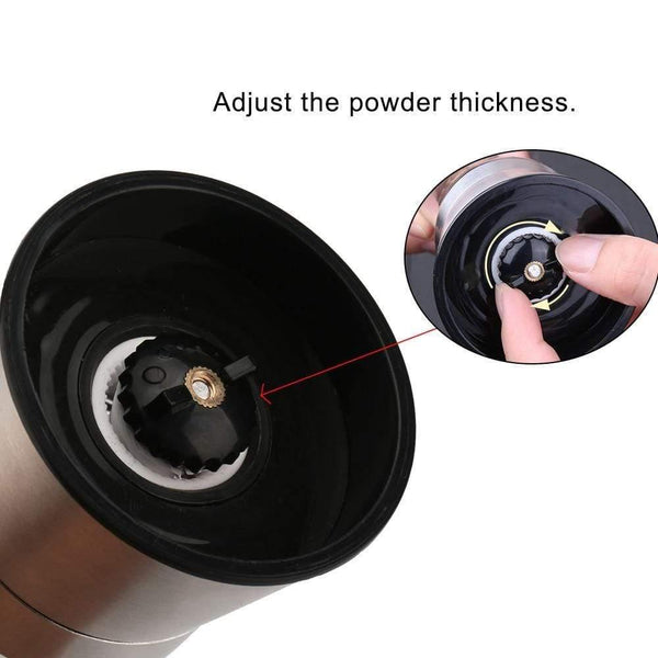 Stainless Steel Salt and Pepper Grinder Shakers Glass Body Spice Salt And Pepper Mill with Adjustable Ceramic Rotor