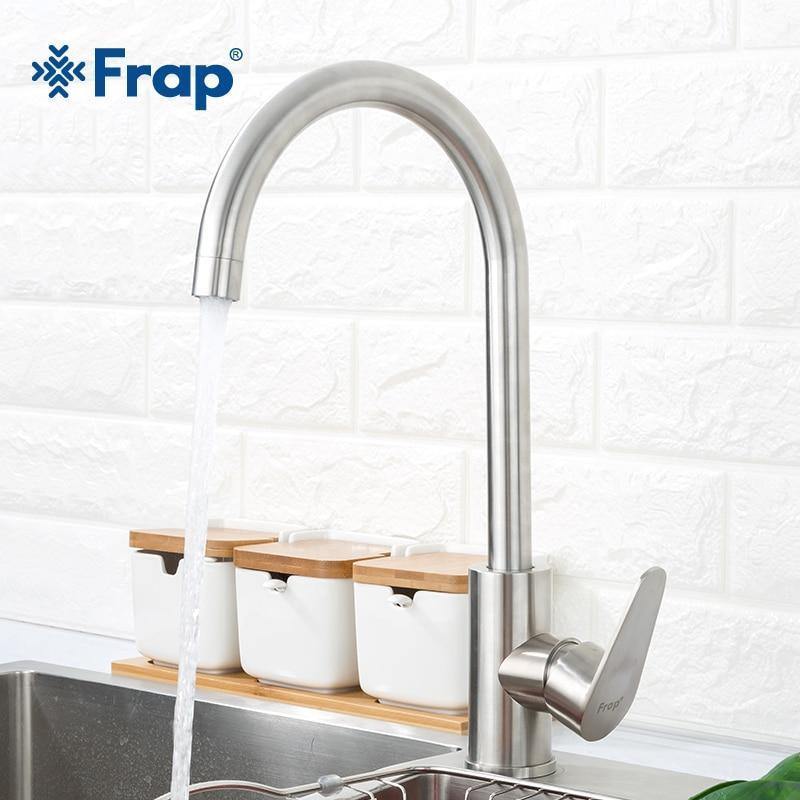 Planet Gates Stainless Steel Single Handle Single Hole Kitchen Faucet Mixers Sink Tap Kitchen Faucet Modern Hot And Cold Water F4048