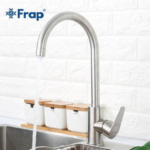 Planet Gates Stainless Steel Single Handle Single Hole Kitchen Faucet Mixers Sink Tap Kitchen Faucet Modern Hot And Cold Water F4048